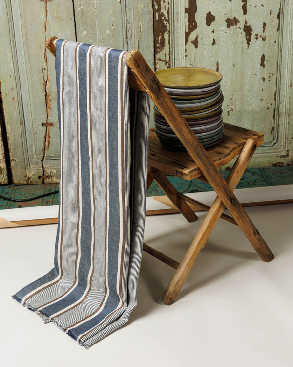 Arcolaio Striped Linen Throw