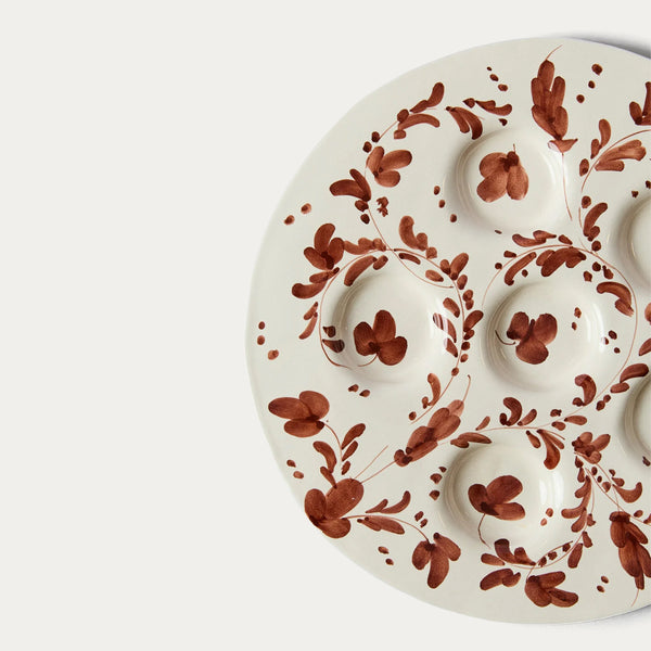 Flora Seder Plate Marrone