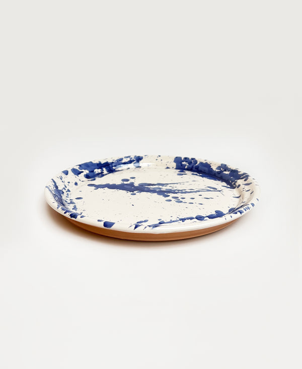 Blue Splatterware Dinner Plate - alternate view