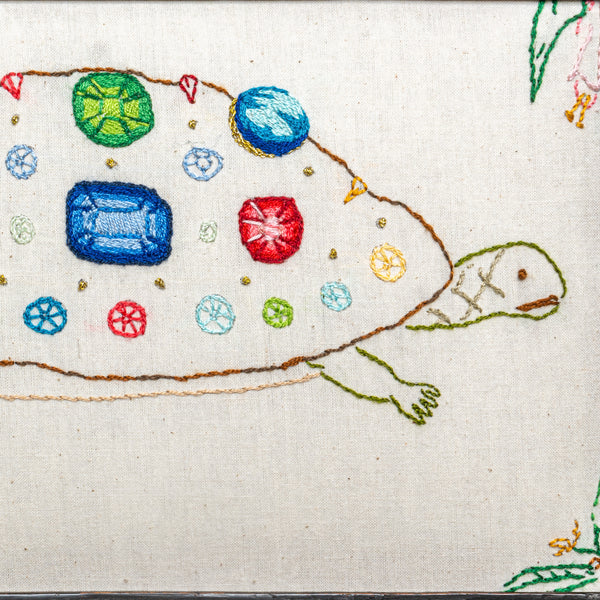 A Rebours Framed Embroidery by Sean McNanney - alternate view