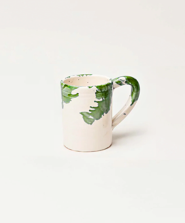 Montegranaro Green & White Splatterware Mug