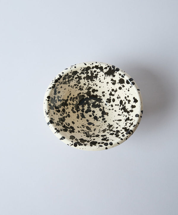 Montegranaro Black & White Splatterware Mixing Bowl - alternate view