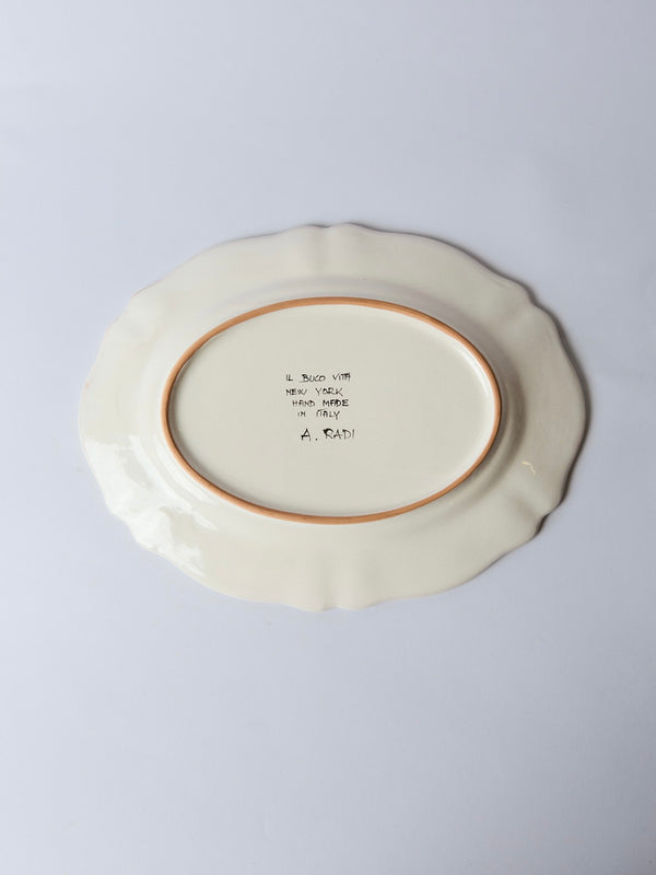 Flora Small Oval Platter Marrone - alternate view