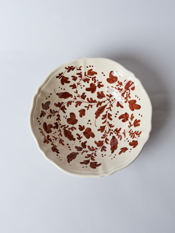 Flora Extra Large Serving Bowl Marrone