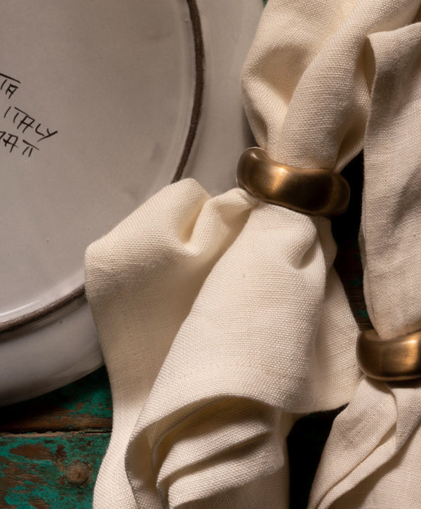 Jill Platner Bronze 'Wavy' Napkin Ring (Set of 4)
