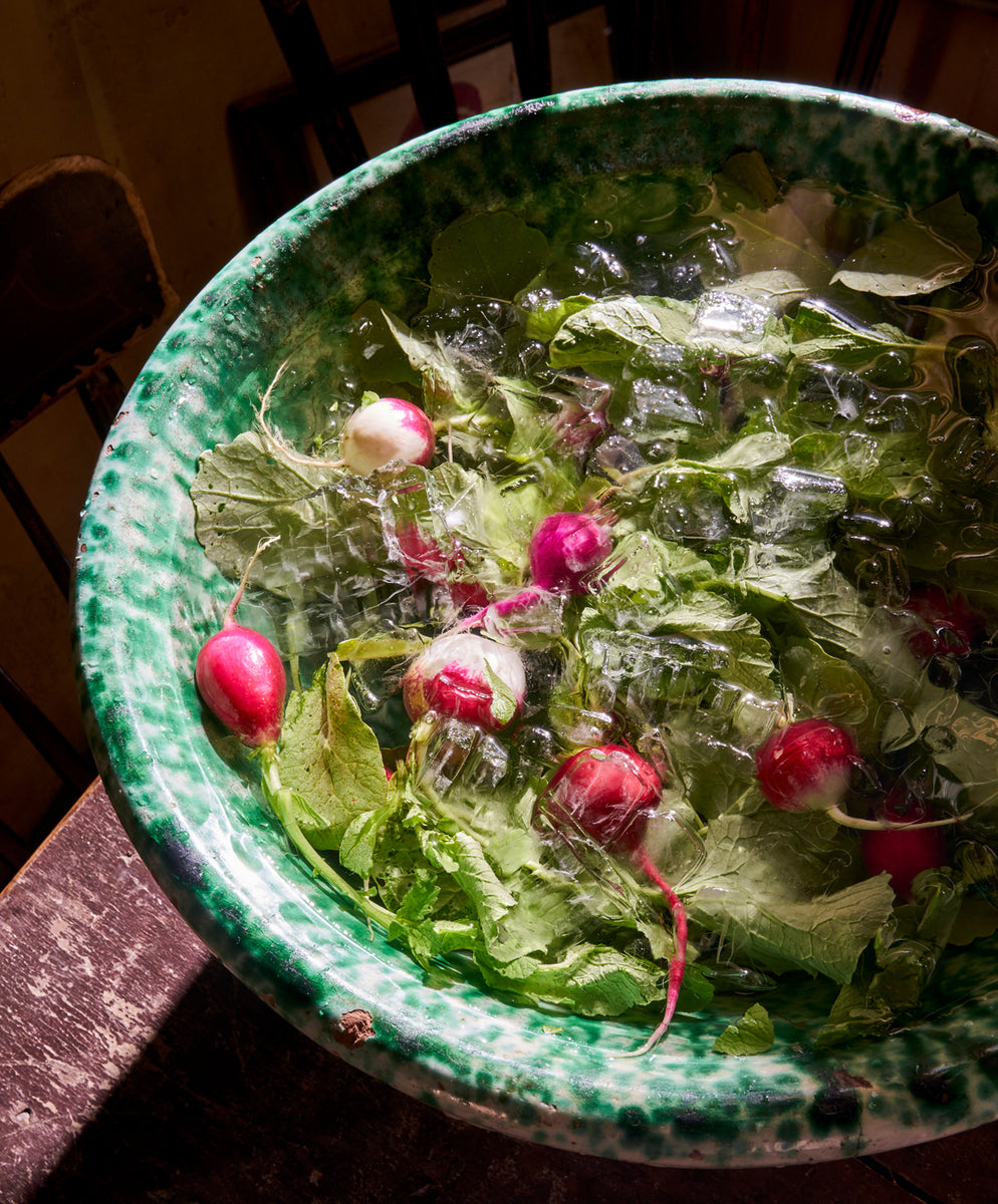 Splatterware Mixing Bowls in Green + Blue