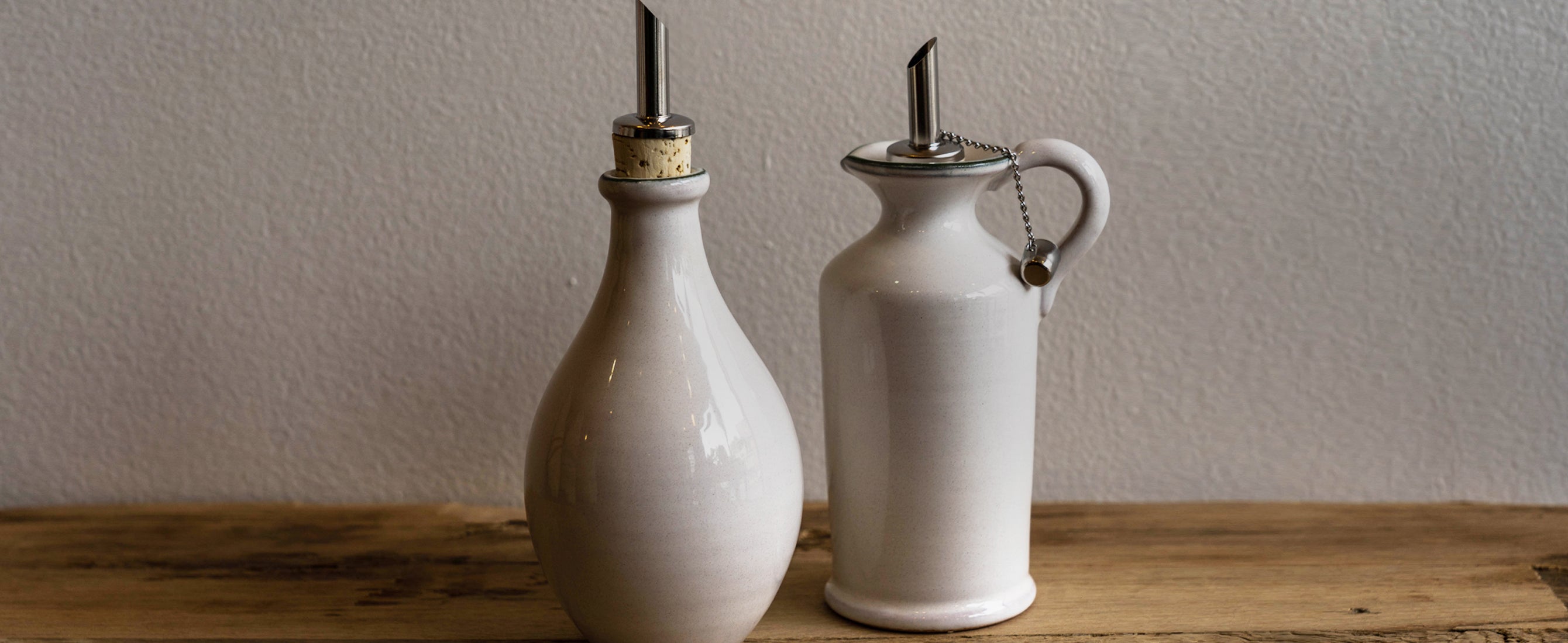Haven & Key White Ceramic Oil Bottle