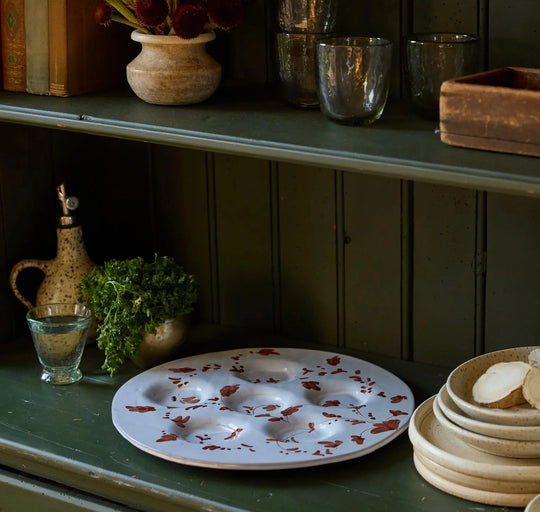 Flora Seder Plate Marrone