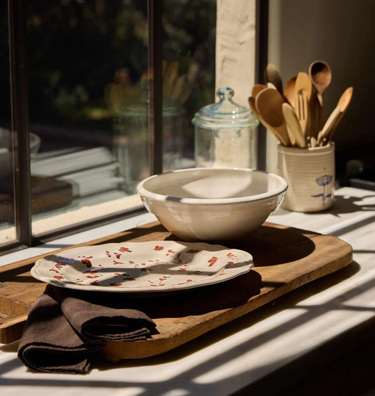 Flora Small Oval Platter Marrone