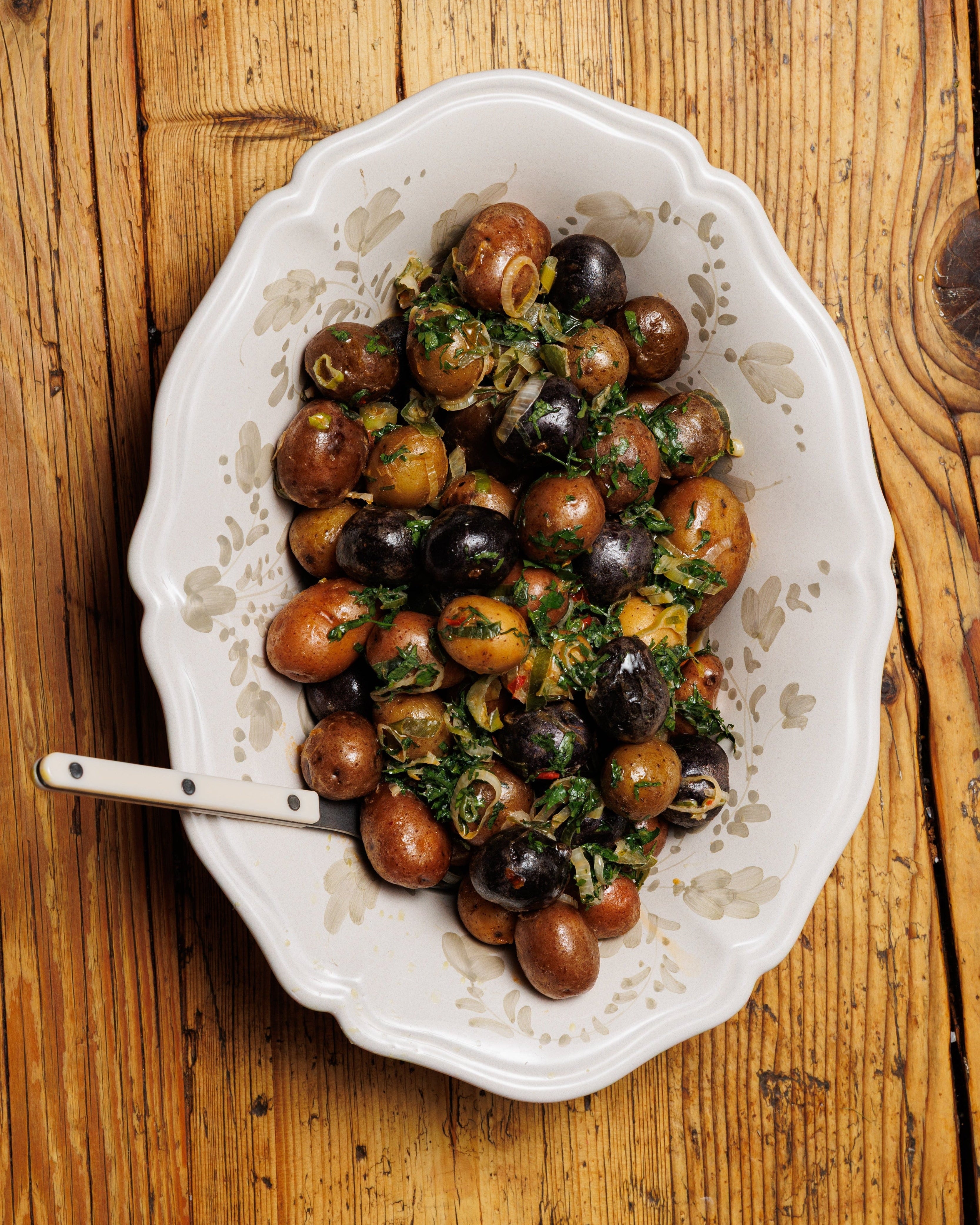 Flora Deep Oval Platter - Red