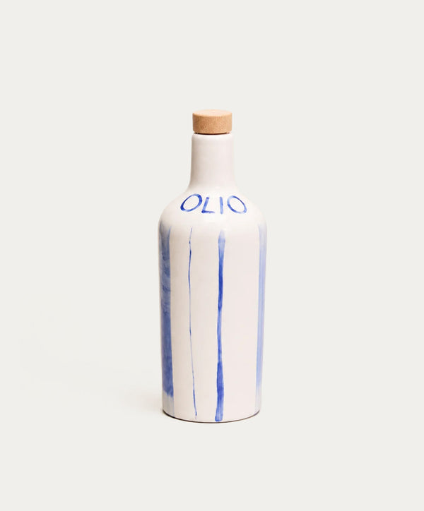 Striped Olive Oil Bottle