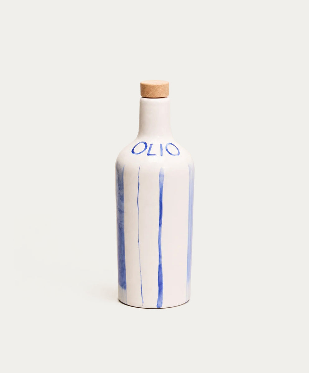Striped Olive Oil Bottle