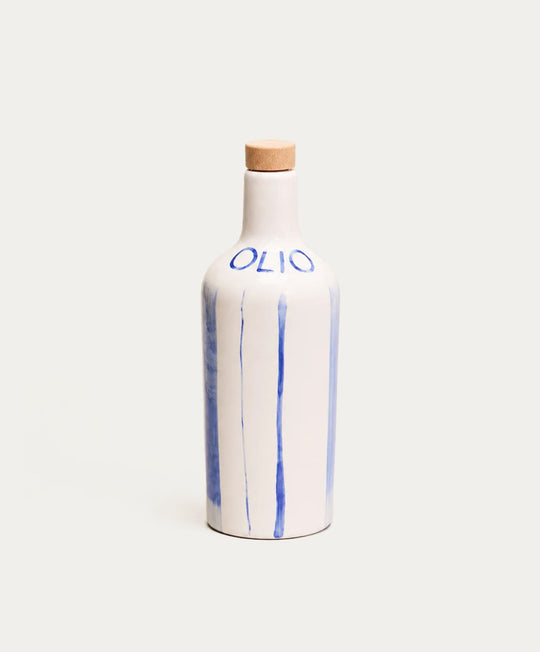 Striped Olive Oil Bottle