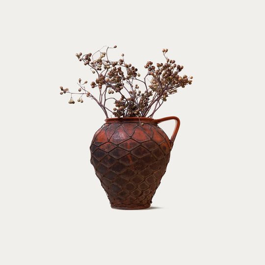 Antique Oversized pitcher with Wire Netting