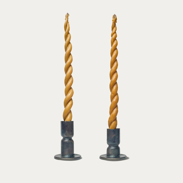 Collepino Colossal Double Wick Twisted Beeswax Candle