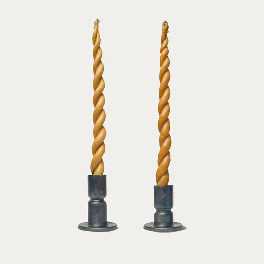 Collepino Colossal Double Wick Twisted Beeswax Candle