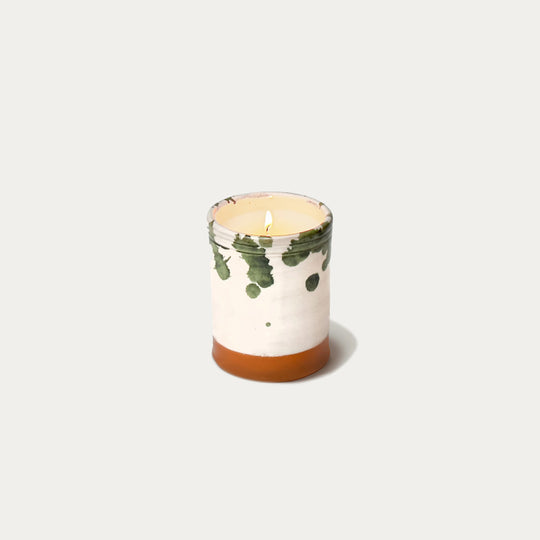 Green Splatterware Scented Candle