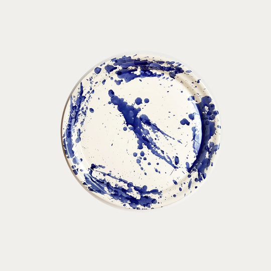 Blue Splatterware Dinner Plate