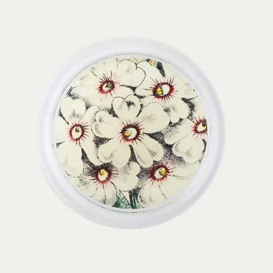 John Derian White Primula Coaster
