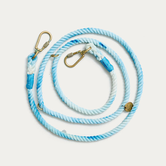 Found My Animal Vita Blue Splatter Rope Leash + Tag