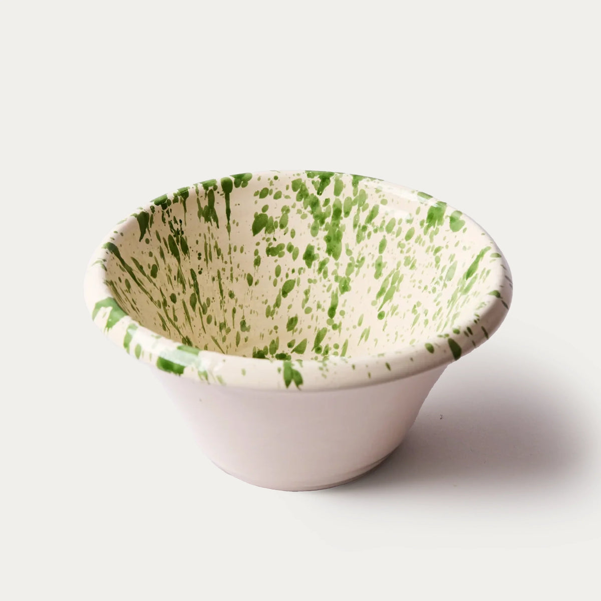 Montegranaro Green & White Splatterware Mixing Bowl