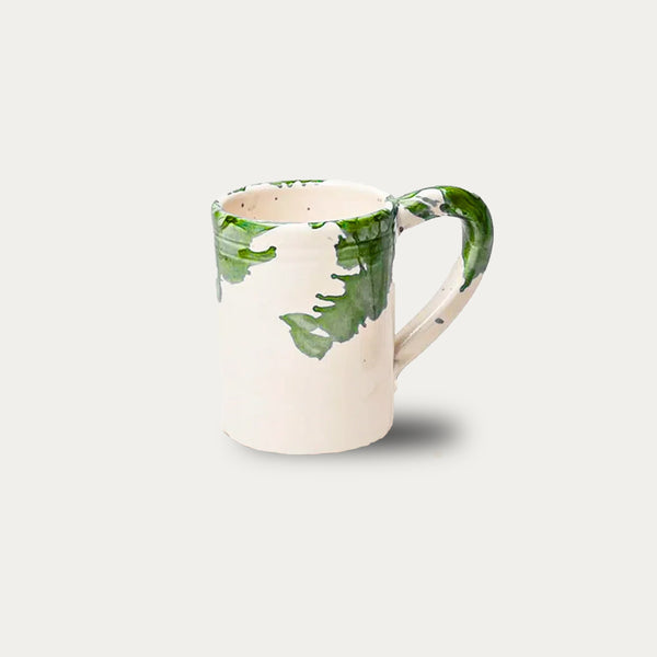 Montegranaro Green & White Splatterware Mug