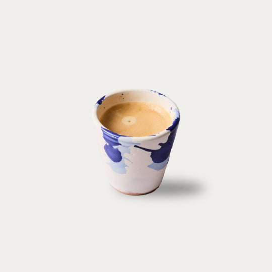 Montegranaro Blue & White Splatterware Espresso/Shot Cup