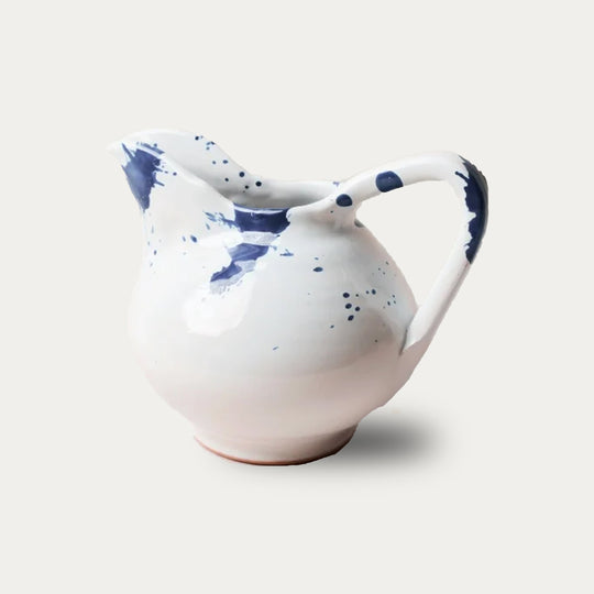 Montegranaro Blue & White Splatterware Pitcher