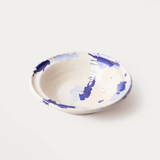Montegranaro Blue & White Splatterware Pasta Dish