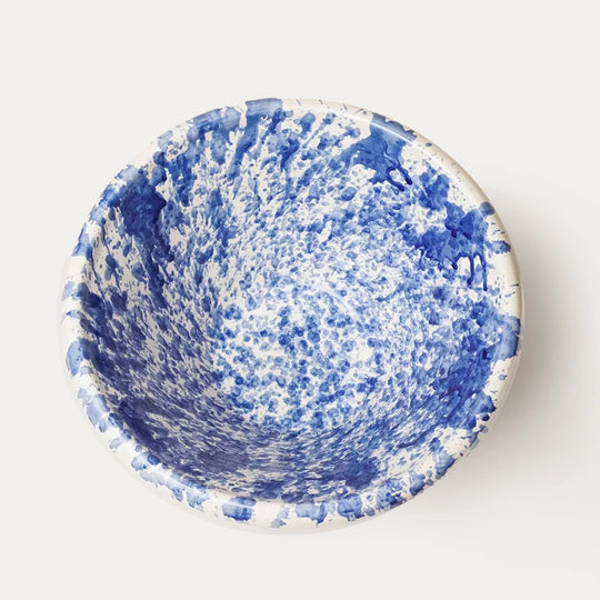 Montegranaro Large Blue & White Splatterware Basin