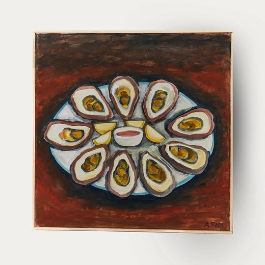 Nove Ostriche sul Piatto II (Nine Oysters on Plate II)