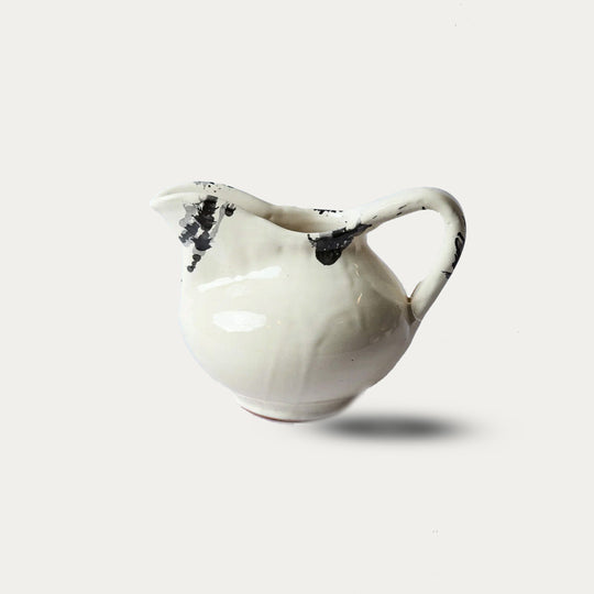 Montegranaro Black & White Splatterware Pitcher