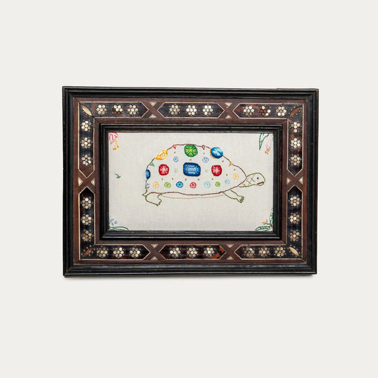 A Rebours Framed Embroidery by Sean McNanney