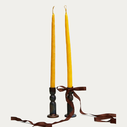 Candles and Candle Holders Set - Tall/Natural