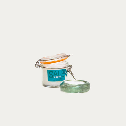 La Riccia Salt Dish and Sicilian Sea Salt Set