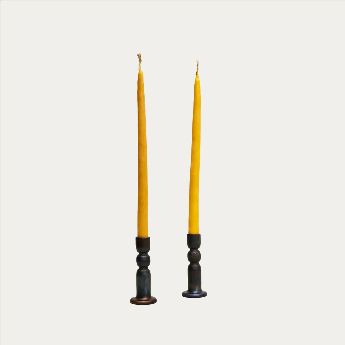 Candles and Candle Holders Set - SM/Natural