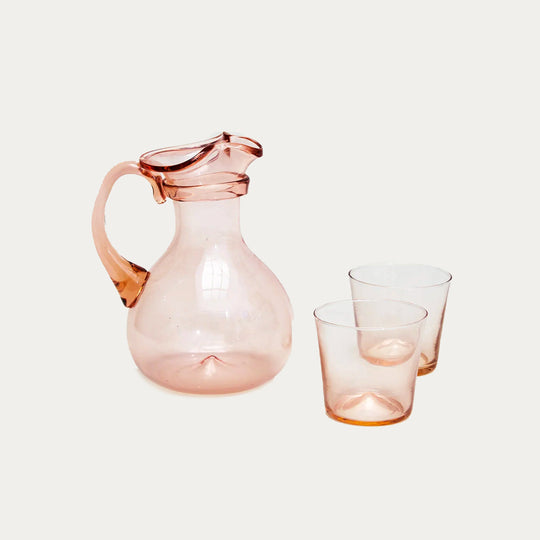 Pienza Pitcher and Glassware Set - Rosato