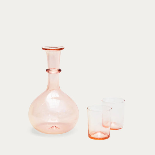 Pienza Round Decanter and Glassware Set - Rosato