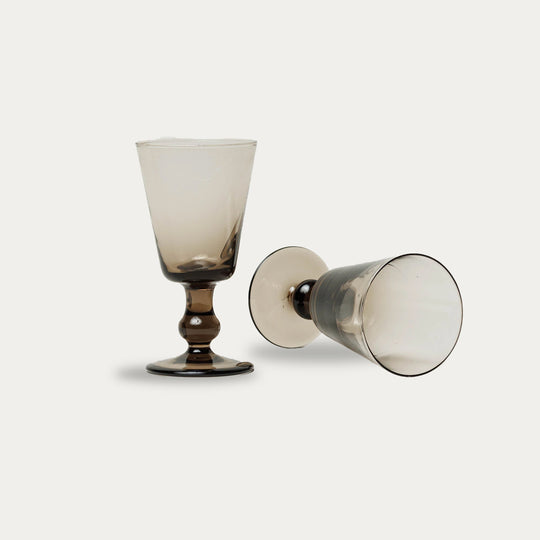 Pienza Tapered Goblet Set of 2 - Smoke