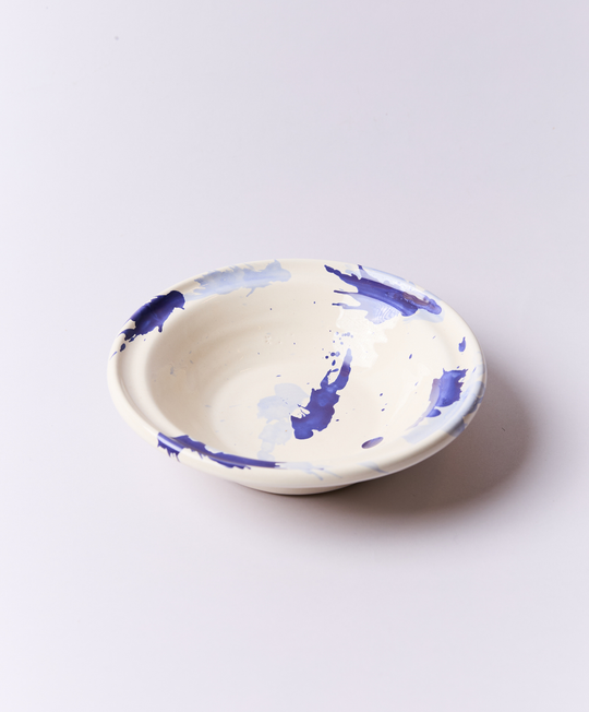 Montegranaro Blue & White Splatterware Pasta Dish