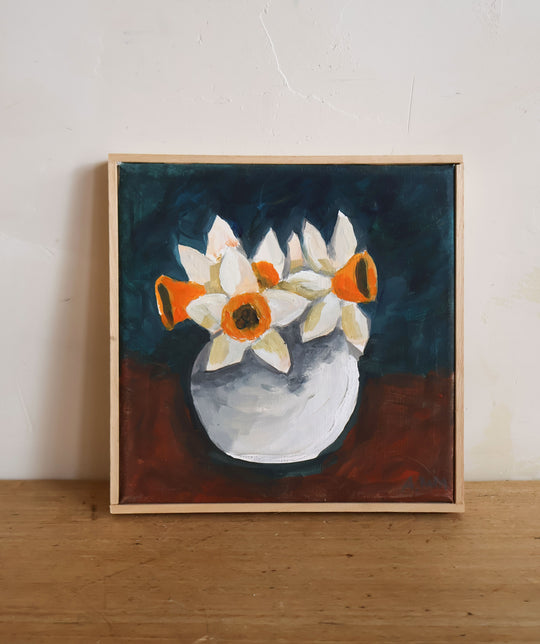 Narcisi bianchi in vaso (white daffodils in vase)