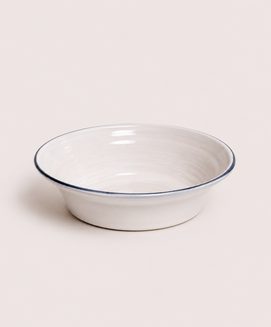Bevagna Medium Serving Bowl with Black Rim