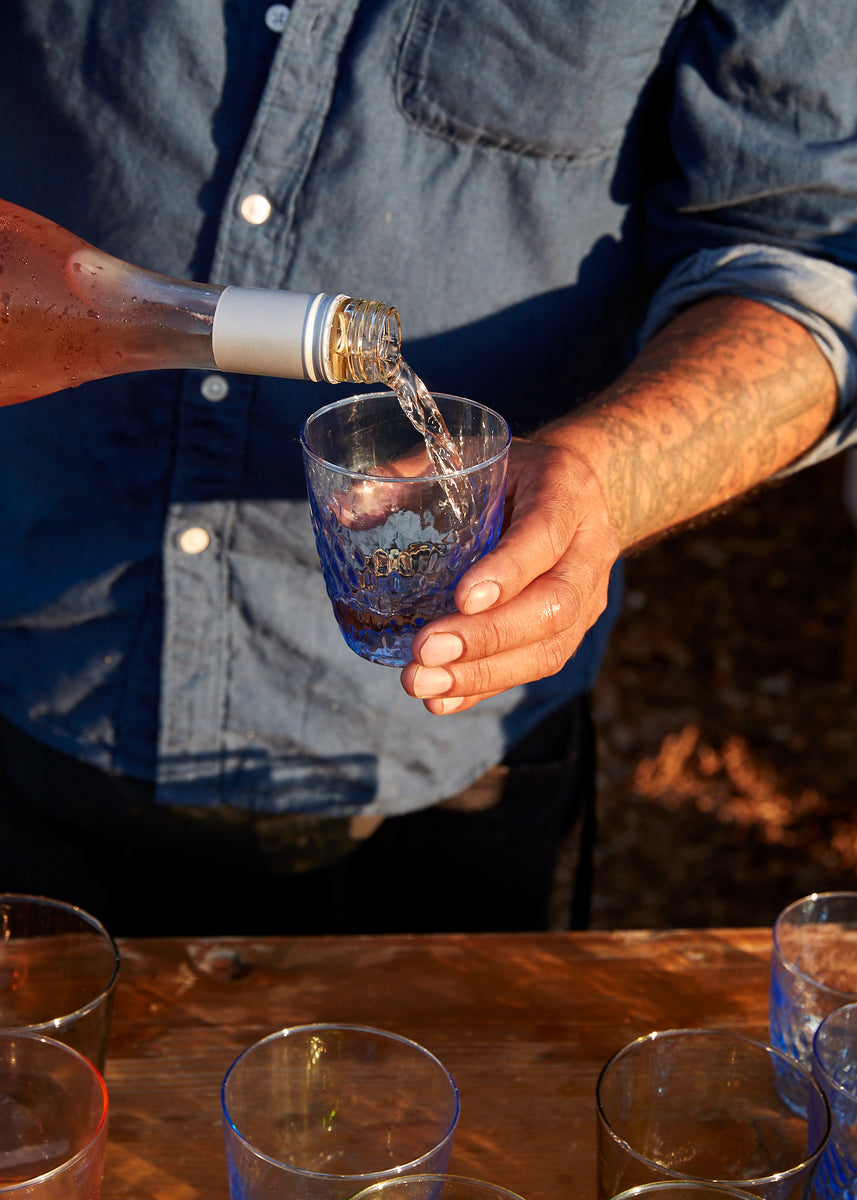 Pienza Rice Patterned Tumbler Glasses (Set of 2)