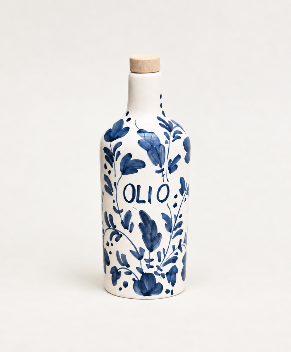 Olio Bottle Blue Flora - Il Buco Vita / Color~Blue