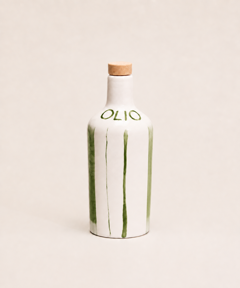 Striped Olive Oil Bottle