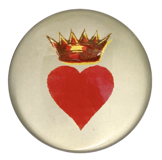 Crowned Heart Dome Paperweight