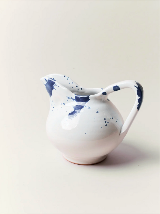 Montegranaro Blue & White Splatterware Pitcher
