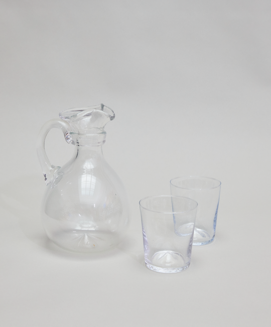Pienza Pitcher and Glassware Set - Clear