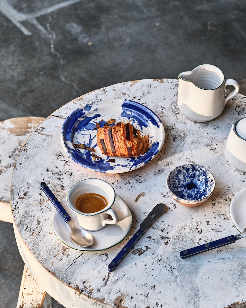 Montegranaro Blue & White Splatterware Side Plate