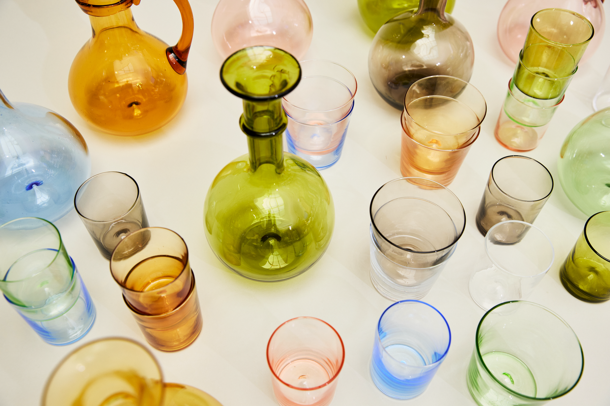 OUR MOST COLORFUL GLASSWARE